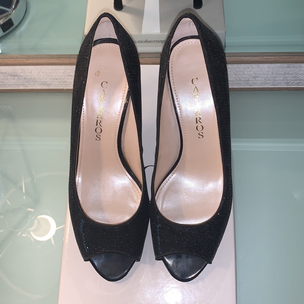Caparros Denver Black Metallic Heels - Picture 3 of 4